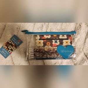 Brighton pencil and notepad in clear case